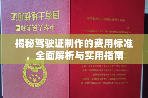 嘉荫揭秘驾驶证制作的费用标准，全面解析与实用指南